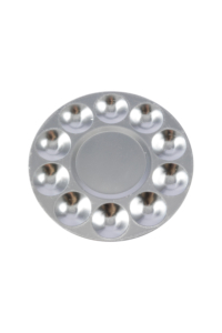 Round Aluminium Painting Palette - 10 Well
