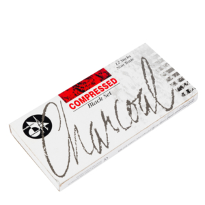 Compressed Charcoal Set of 12 Sticks - Black