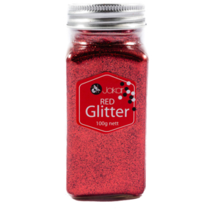 Jakar Fine Polyester Glitter 100g - Red