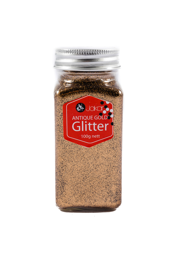 Jakar Fine Polyester Glitter 100g - Antique Gold