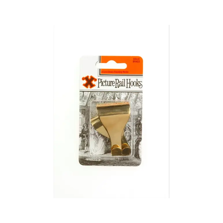 Picture Rail Hooks - Solid Brass