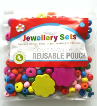Childrens Mixed Jewellery Wooden Beads & Elastic String