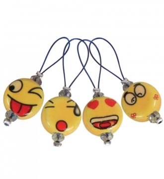 Zooni: Bead Stitch Markers: Smileys
