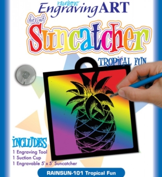 Engraving Art Suncatcher, Tropical Fun