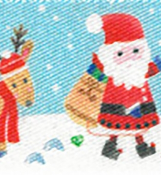 North Pole Christmas Ribbon 25mm (W) Per Metre