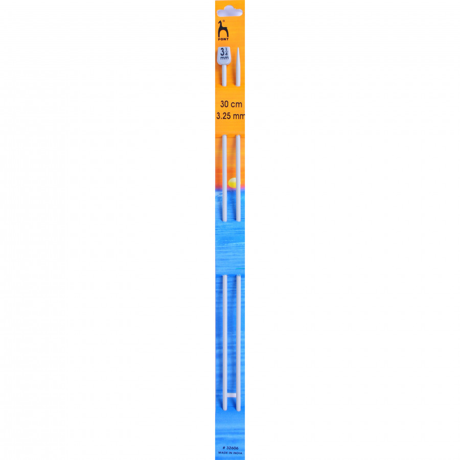 Pony Classic Single Pointed Knitting Pins Pair 30cm