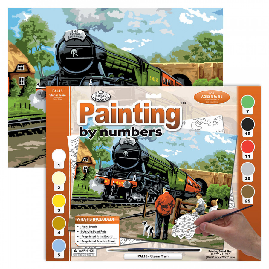 Adult Paint By Numbers Steam Train