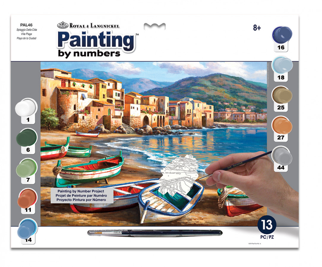 Adult Paint By Numbers Spiaggia Della Citta