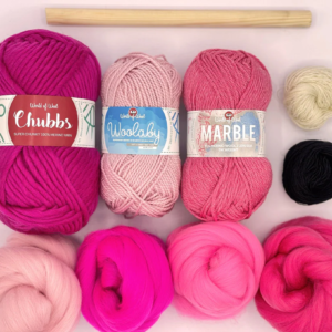 World Of Wool Pink Pick 'n' Mix Weavers Collection Kit