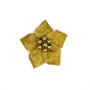 Gold Satin Stars with Gold Pearls