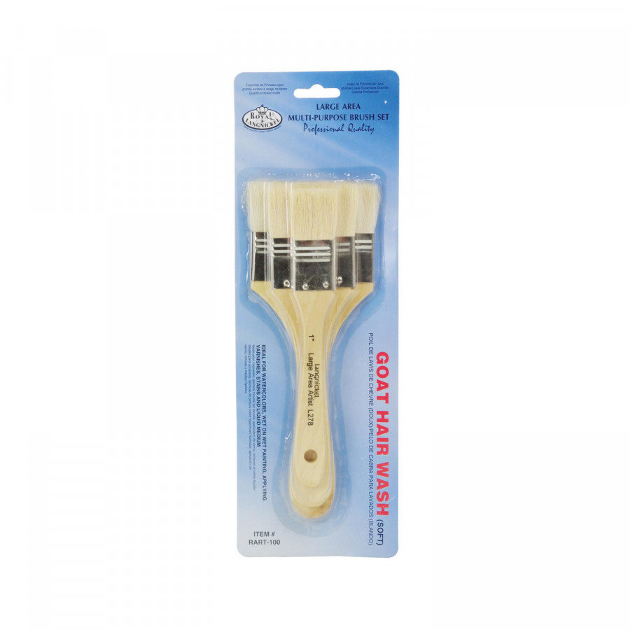 Royal & Langnickel Large Area Brush Set - Goat Hair Wash (Soft)