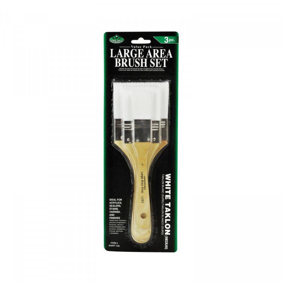 Royal & Langnickel Large Area Brush Set - White Taklon (Medium)