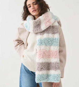 Sirdar Sweet Stripes Scarf Knitting Pattern