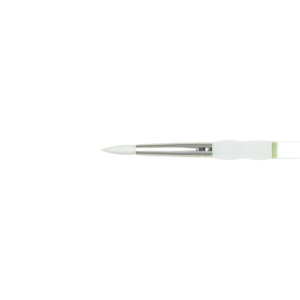 Royal Brush Soft Grip White Taklon Brush - Round