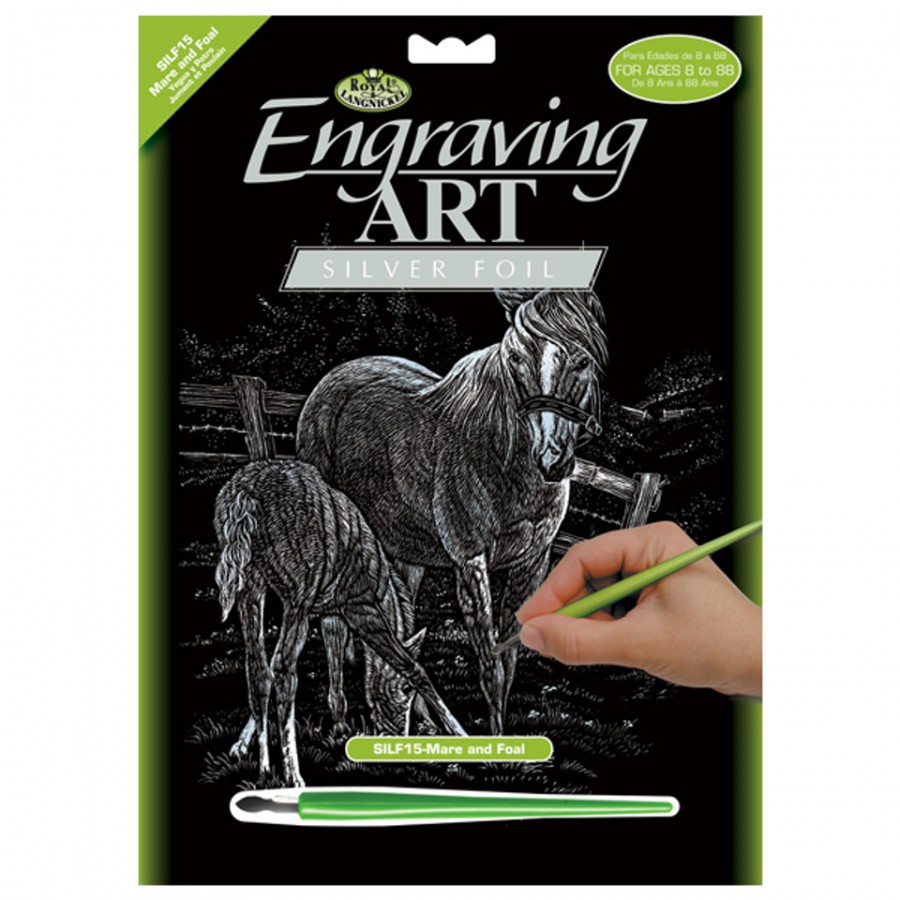 Royal & Langnickel Engraving Art Silver Horses