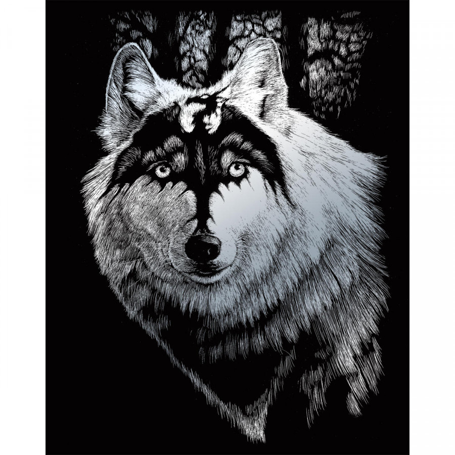 Royal & Langnickel Engraving Art Silver Dragon Wolf