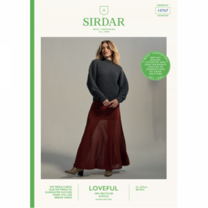 Sirdar Loveful 100% Recycled Knitting DK Yarn Sweater Pattern 10767