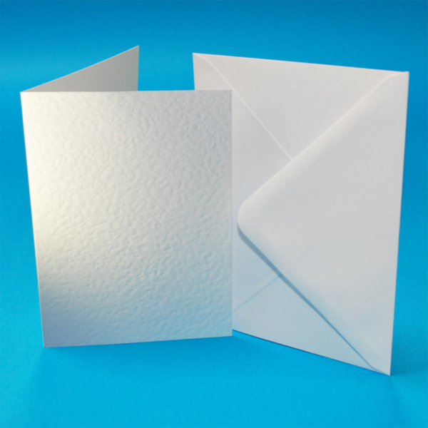 Pack of 50 C6 Blank Cards & Envelopes – Hammer Finish White – Clark ...