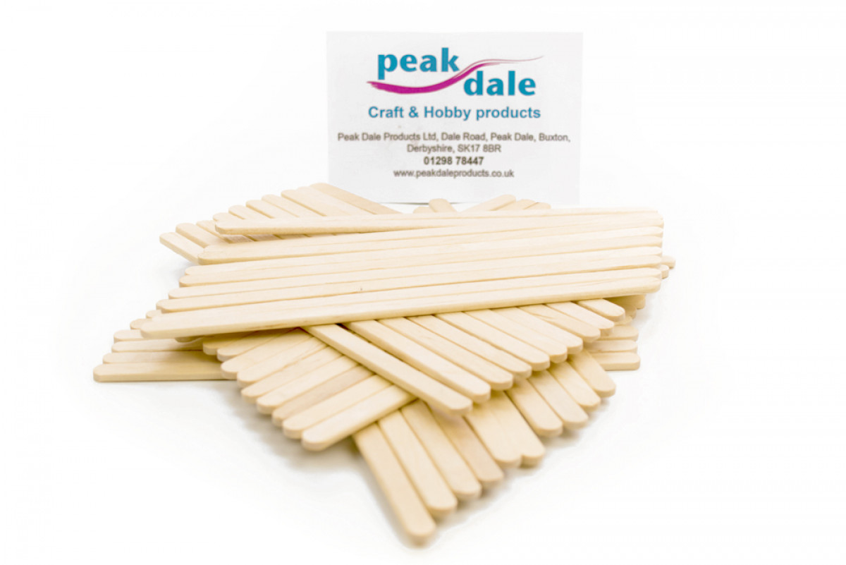 Wooden Construction Sticks Thin  Pack of 50