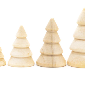 Wooden Christmas Trees Pk 4
