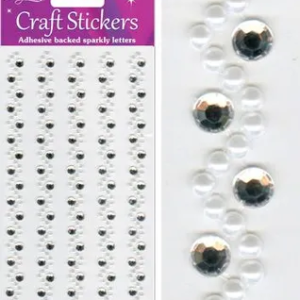 Stickers Eleganza Diamante/Pearl Wave x 5 Strips