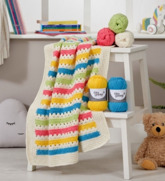 West Yorkshire Spinners Bo Peep Carnival Crochet Baby Blanket