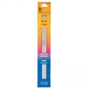 Pony Classic Double Pointed Knitting Pins (Set of 4) 20cm