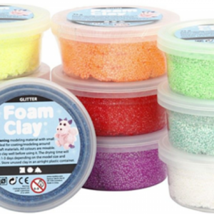 Foam Clay Glitter Self Hardening 10 Pack
