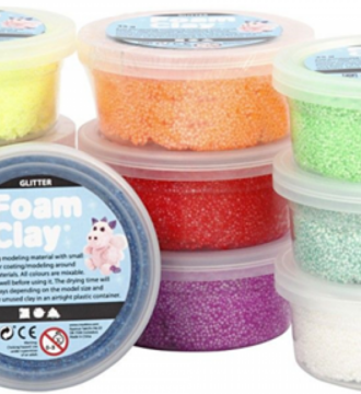 Foam Clay Glitter Self Hardening 10 Pack