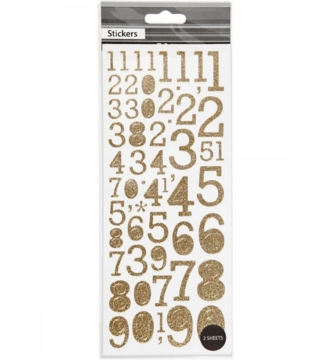 Glitter Stickers Numbers
