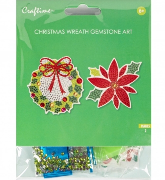 Christmas Wreath Gemstone Art