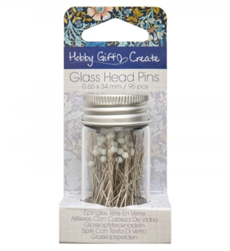 Glass Head Pins - 95pieces
