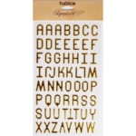 Metallic Alphabet Foam Sticker Gold