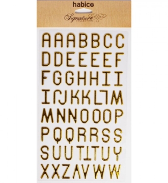 Metallic Alphabet Foam Sticker Gold