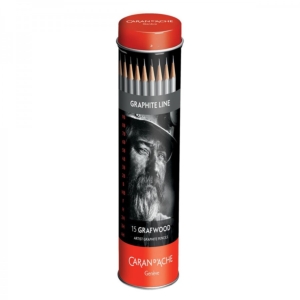 Caran D'Ache Graphite Line Sketching Pencils Tin Of 15 Pencils