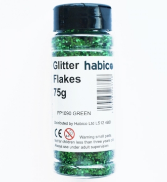 Glitter Flakes Green 75g