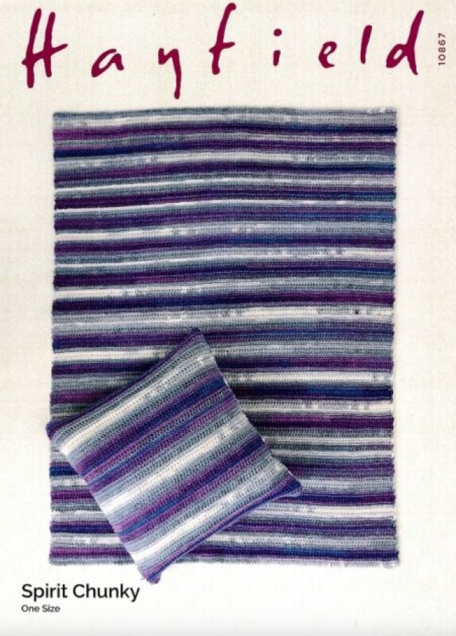 Hayfield Knitting Pattern 10867 Blanket & Cushion