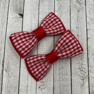 Red & White Gingham Bows