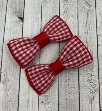 Red & White Gingham Bows