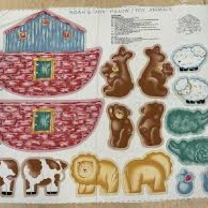 Littondale Noah's Ark Toy Panel SOLD BY THE PANEL