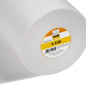 Pelmet Interlining: Firm: Iron-On: 30m x 45cm: White