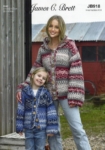 James C Brett Ladies & Girls Cardigan Patterns JB918