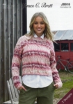James C Brett Ladies Sweater Pattern JB916