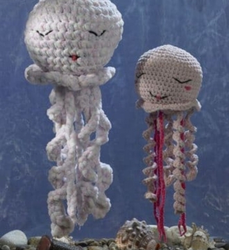 James C Brett Crochet Pattern JB938 Jasmine & Joy Jellyfish