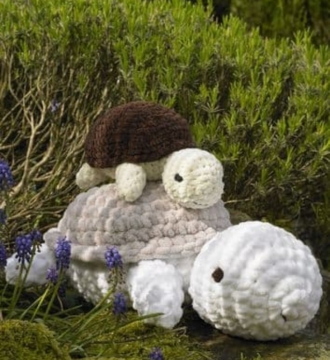 James C Brett Crochet Pattern JB935  Tilly & Tommy Tortoise