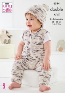 King Cole Baby Set Knitting Pattern 6534