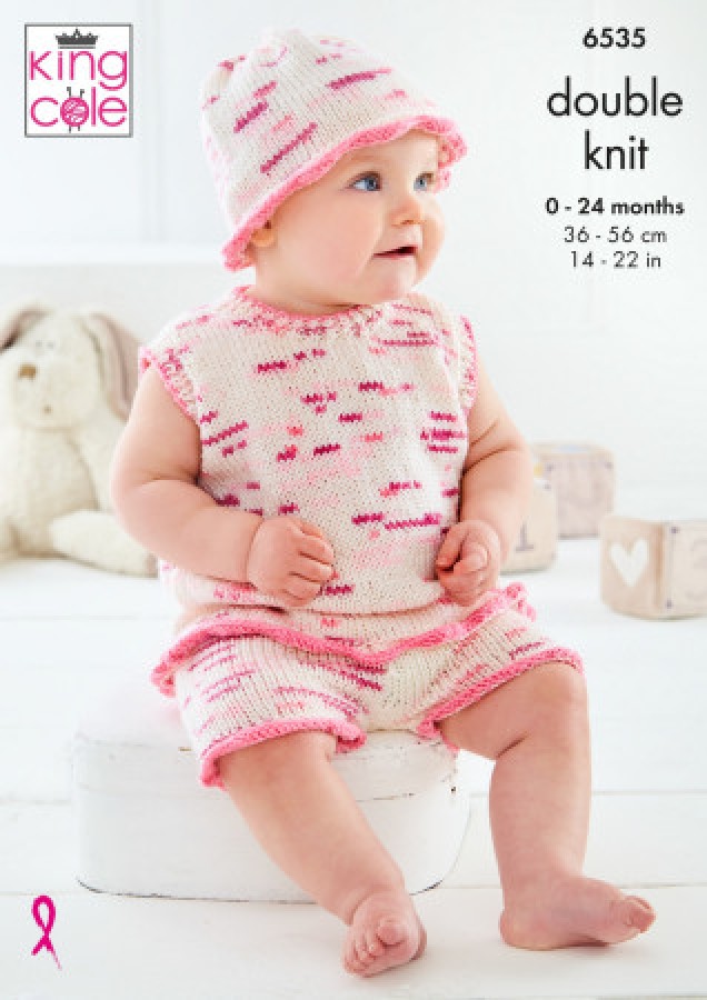 King Cole Baby Knitting Pattern 6535