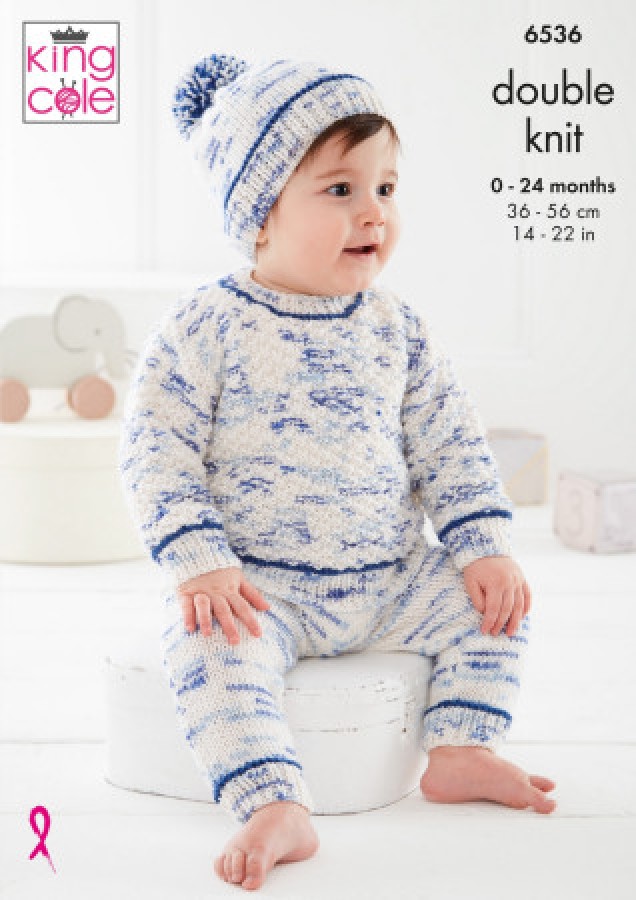 King Cole Baby Set Knitting pattern 6536