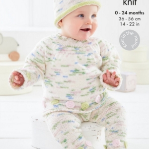 King Cole Baby Set Knitting Pattern 6539