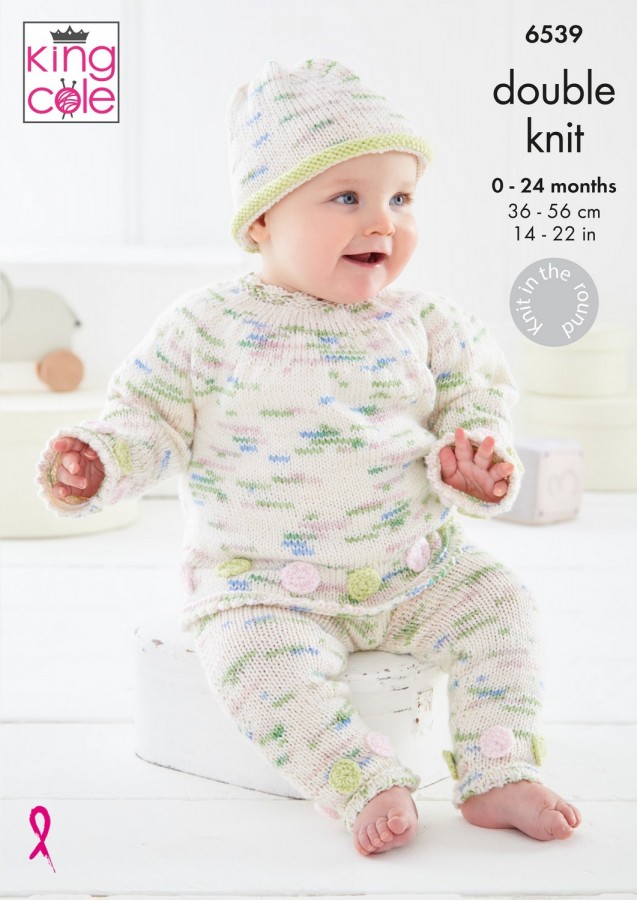 King Cole Baby Set Knitting Pattern 6539